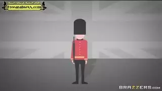 إفساد حارس الملكة بالجنس الفموي العميق والشرجي