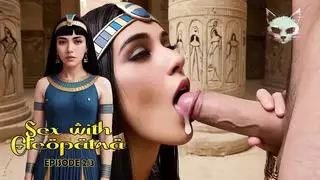 حلم ملكي إباحي: العبد يضرب جسد كليوباترا المشدود