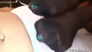 جوارب سوداء وجنس فموي عميق